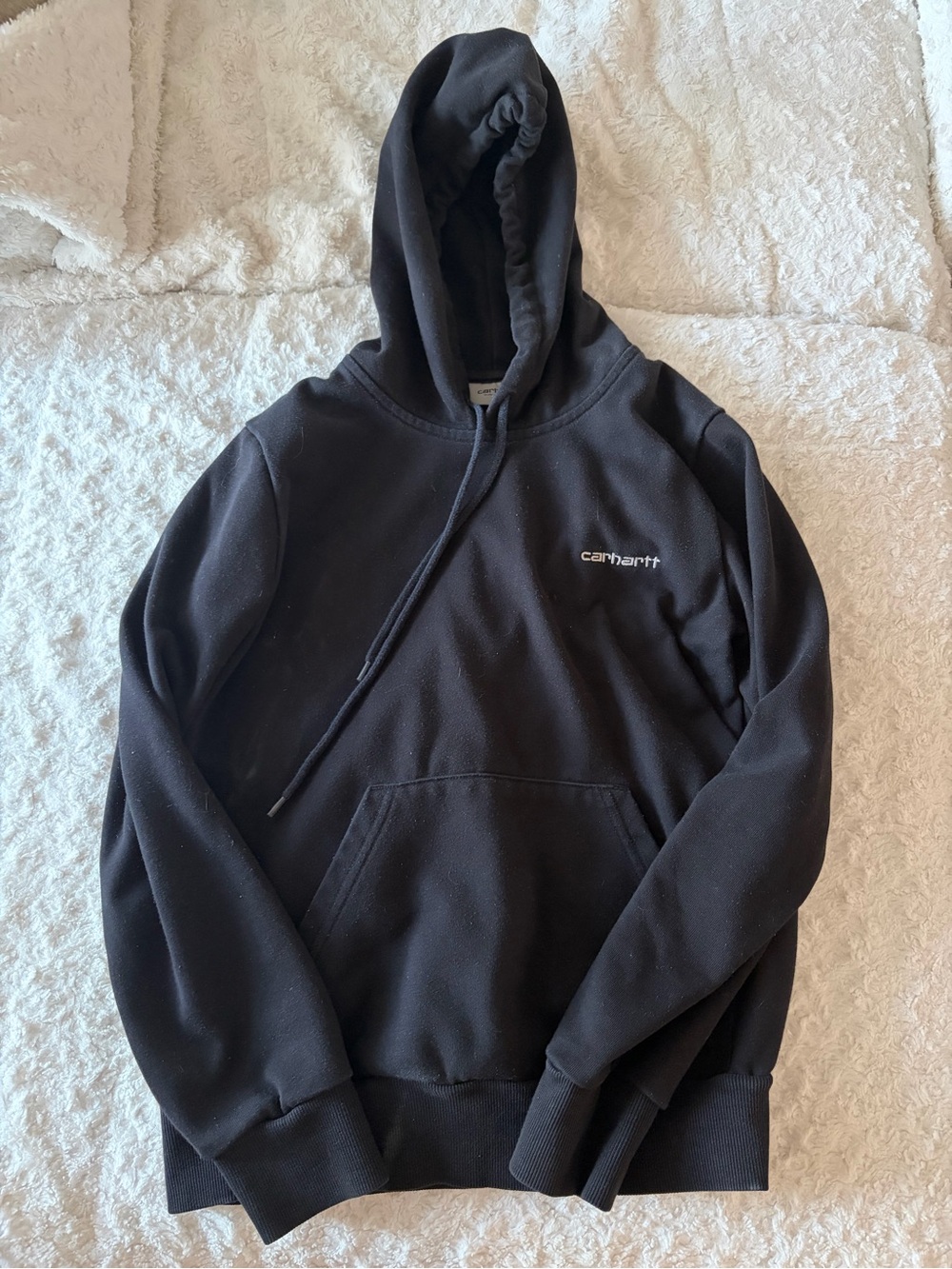 Carhartt Black Pullover Hoodie with Subtle Chest Logo